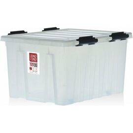  Контейнер Rox Box M-120-00.07 на роликах с крышкой, 120 л, прозрачный 