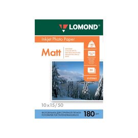  Фотобумага LOMOND 0102063 Односторонняя Матовая, 180г/м2, 10х15 
