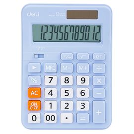  Калькулятор Deli EM210FBlue синий 12-разр. 