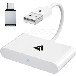  Беспроводной адаптер Gurdini Android Auto USB-A + OTG белый 915570 
