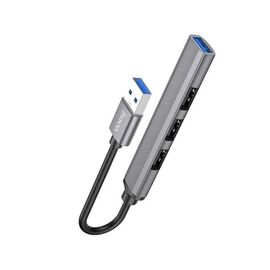  Переходник HOCO HB26 4 in 1 adapter(USB to USB3.0+USB2.0*3) (серый) 