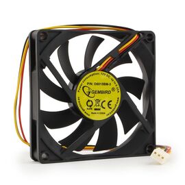  Вентилятор 80 мм Gembird D8015ВM-3, 80x80x15, 3 pin, 2600 rpm,BB (ball bearing), провод 30 см 